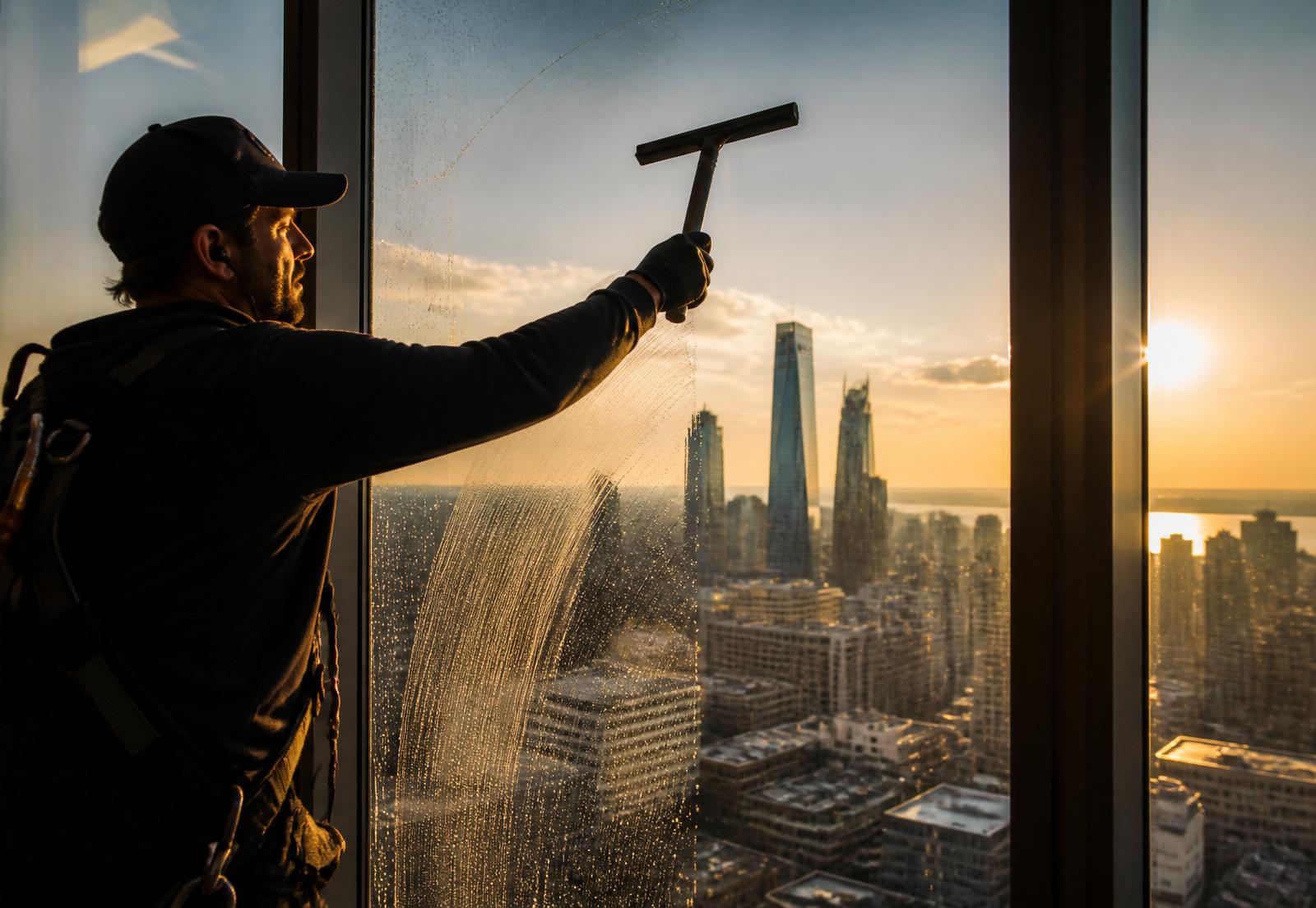 Crystal-clear high-rise window cleaning